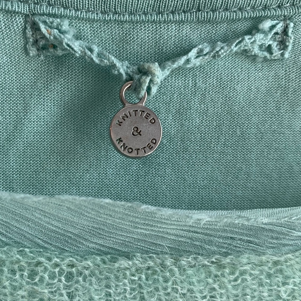 Anthropologie Knitted & Knotted Green Alpaca Sweater - Picture 4 of 5